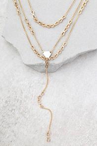 Lulus Julita Gold Layered Choker Necklace