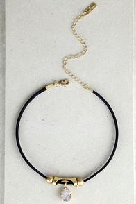 Lulus Gem Show Black And White Choker Necklace