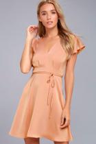 Black Swan Layla Blush Pink Satin Skater Dress