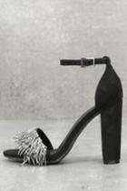Fahrenheit | Avanna Black Suede Ankle Strap Heels | Size 10 | Vegan Friendly | Lulus