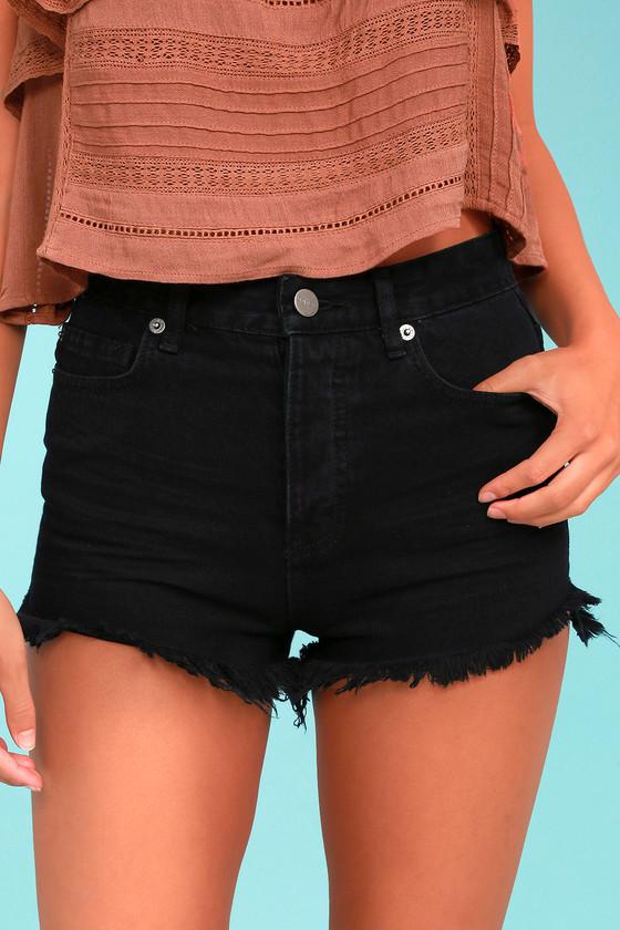 Amuse Society | Kenzie Black Cutoff Denim Shorts | Size 29 | 100% Cotton | Lulus