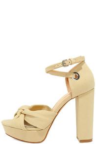 Daya By Zendaya Mission Natural Fabric Platform Heels