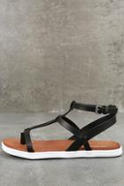 Mia Mia Eryn Black Flat Sandals