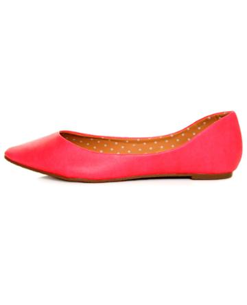 Privileged Vienna Neon Fuchsia Hot Pink Pointed Flats