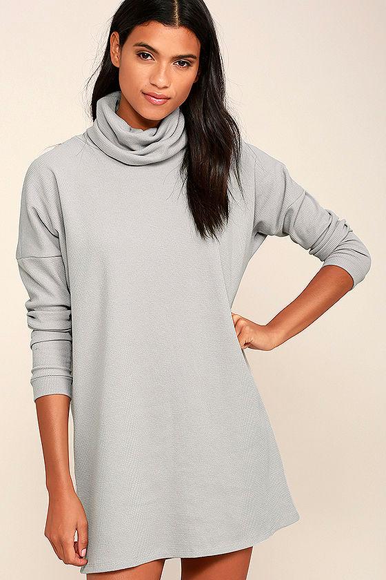 Lulus | Scheme Of Things Grey Long Sleeve Dress | Size X-small