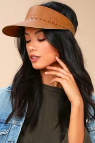 Rhythm Safari Brown Vegan Leather Visor