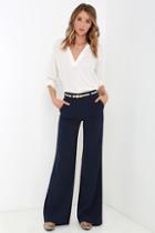 Lulu*s Case Study Navy Blue Wide-leg Pants