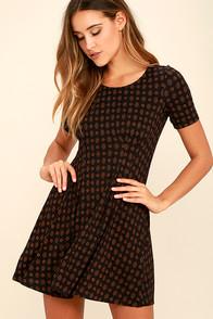 Rvca Sylas Black Print Dress