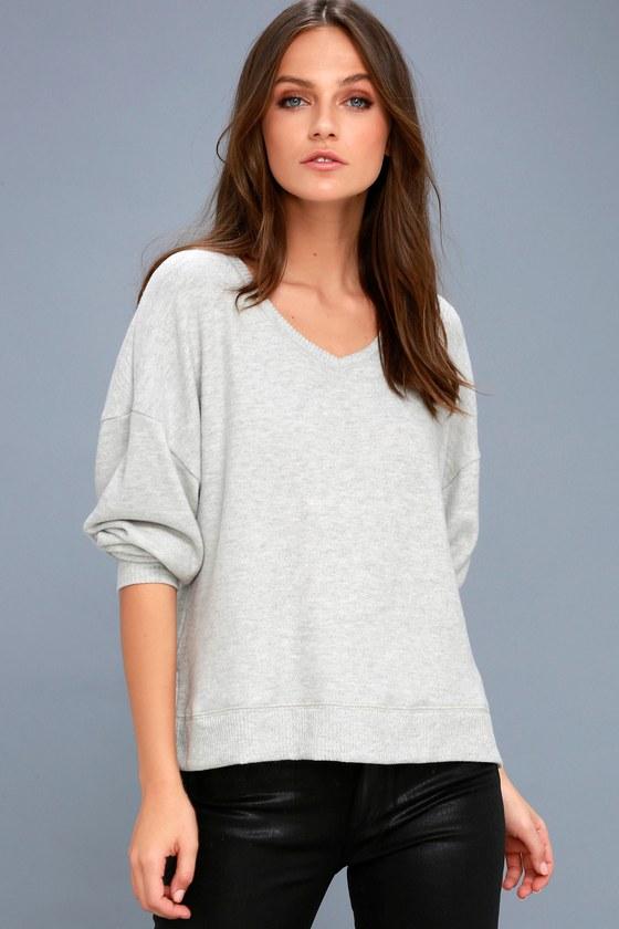 Project Social T | Can't Help Myself Heather Grey Sweater Top | Lulus
