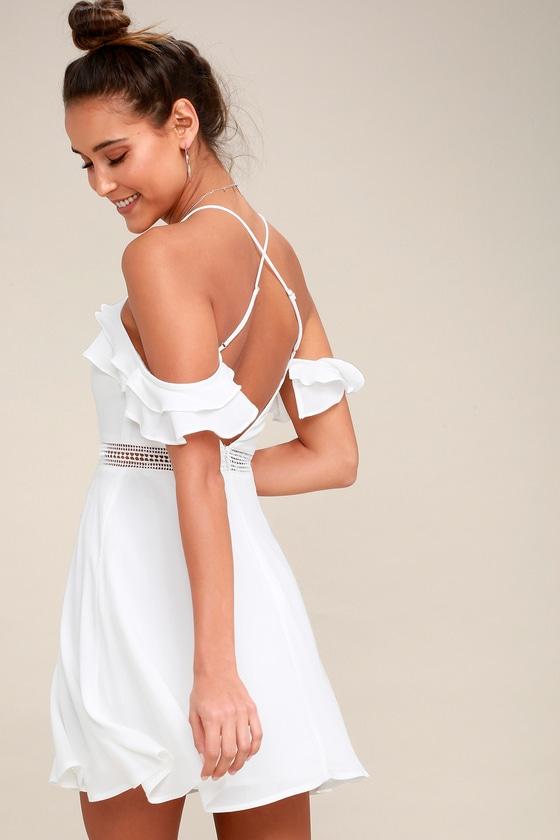 Sweet As Can Be White Lace Skater Dress | Lulus