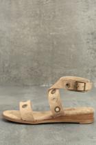 Coconuts | Belize Natural Suede Wedge Sandal Heels | Size 7 | Brown | Vegan Friendly | Lulus