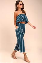 Faithfull The Brand Tomas Navy Blue Striped Culottes | Lulus