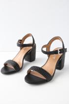 Report Pike Black High Heel Sandal Heels | Lulus