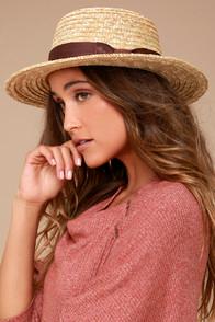 Rhythm Coast Brown And Beige Straw Hat