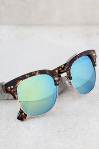 Perverse Barrett Tortoise And Blue Mirrored Sunglasses