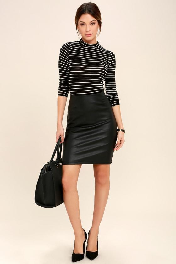 Anything Is Posh-ible Black Striped Top | Lulus