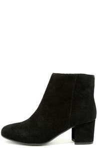 Steve Madden Holster Black Suede Leather Ankle Booties