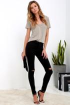 American Bazi Practice Makes Perfect Black High-waisted Skinny Jeans | Lulus