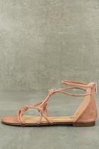 Betani Rosabel Pink Suede Gladiator Sandals