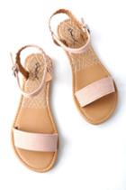 Qupid Joyce Blush Flat Sandal Heels | Lulus