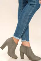 My Delicious Joanne Taupe Suede Ankle Boots