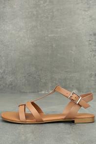 Bamboo Nia Tan Flat Sandals