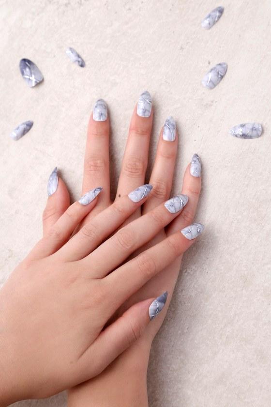 Static Nails | Hard As Stone White All In One Pop-on Manicure Kit | Lulus