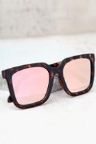 Quay Genesis Tortoise And Pink Mirrored Sunglasses