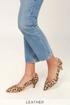 Matisse Chateau Leopard Cow Hair Kitten Heel Pumps | Lulus