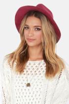 Rhythm The Pocket Burgundy Fedora Hat