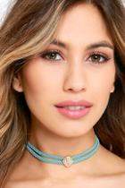 Lulus Lingering Love Blue Braided Choker Necklace
