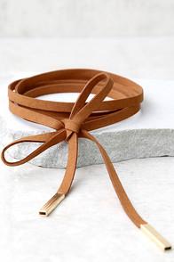 Lulus Unity Tan Wrap Necklace