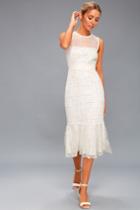 Jeanette White Sequin Midi Dress | Lulus