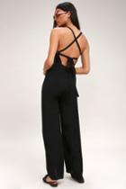 Farmer's Market Black Lace-up Jumpsuit | Lulus