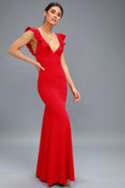 Perfect Opportunity Red Maxi Dress | Lulus