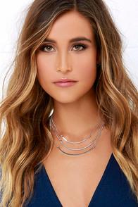 Lulu*s Arch You Ready? Silver Layered Necklace