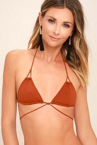 Flor De Piel Flor De Piel Mimi Terra Cotta Bikini Top