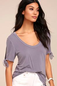 Project Social T Parsons Washed Purple Tee