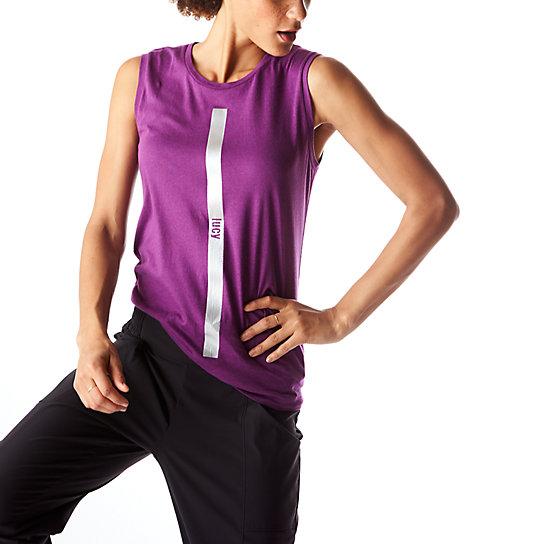 Lucy Graphic Tank- Silver Foil