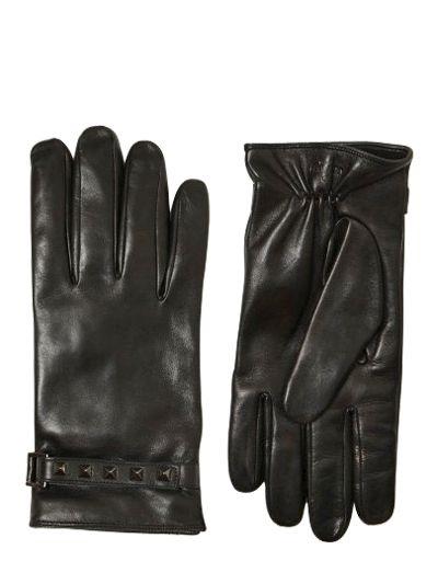Valentino Studded Nappa Leather Gloves