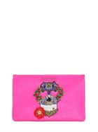 Manish Arora Skull Embellished Leather Pouch