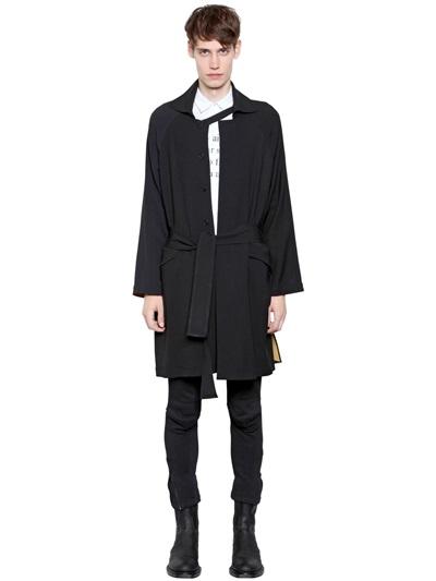 Ann Demeulemeester Light Stretch Viscose & Wool Trench Coat