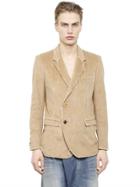 Miharayasuhiro Contrast Stitching Angora Jacket