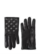 Red Valentino Riveted Nappa Leather Gloves