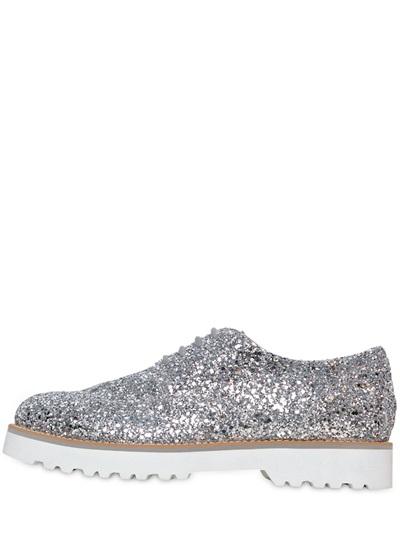 Hogan Glittered Derby Lace-up Shoes