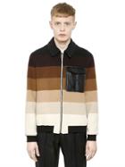 J.w.anderson Wool Bomber Jacket With Leather Details