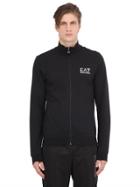 Ea7 Emporio Armani Train Core Zip-up Cotton Sweatshirt