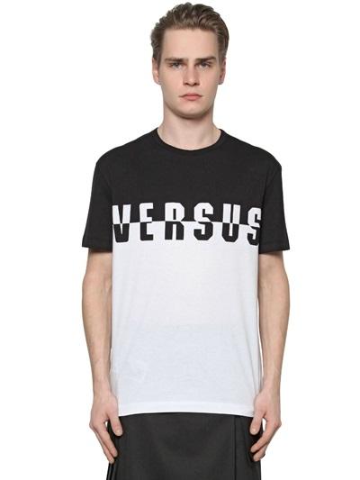 Versus Laser-cut Logo Cotton Jersey T-shirt