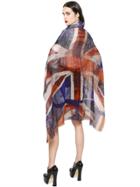 Vivienne Westwood Flag Printed Wool & Silk Gauze Shawl