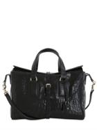 Mulberry Small Roxette Croc Embossed Leather Bag